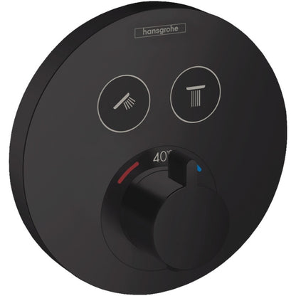 Hansgrohe ShowerSelect S Baterie cada dus cu termostat, incastrata negru mat