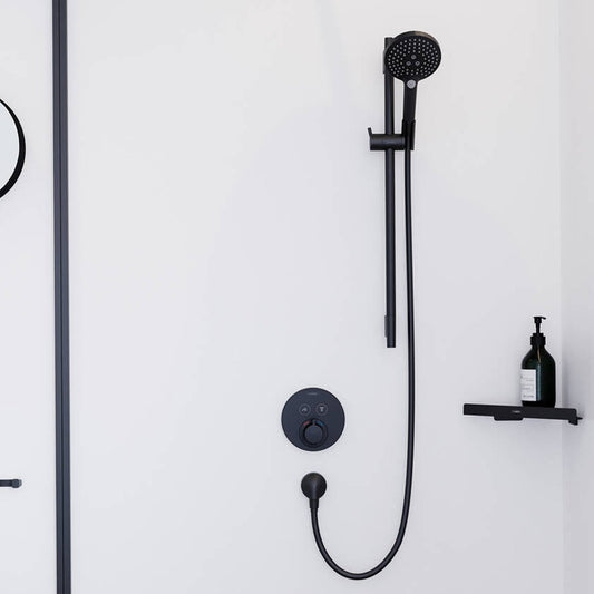 Hansgrohe ShowerSelect S Baterie cada dus cu termostat, incastrata negru mat