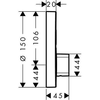 Hansgrohe ShowerSelect S Baterie dus pentru montaj incastrat, 2 functii, crom