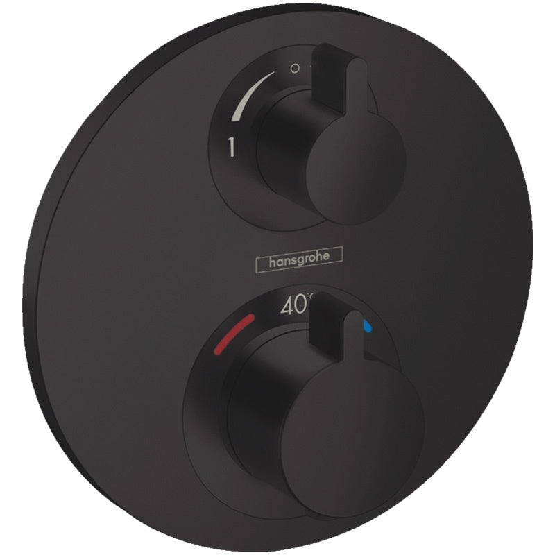 Hansgrohe Ecostat S Baterie cada dus cu termostat, incastrata negru mat