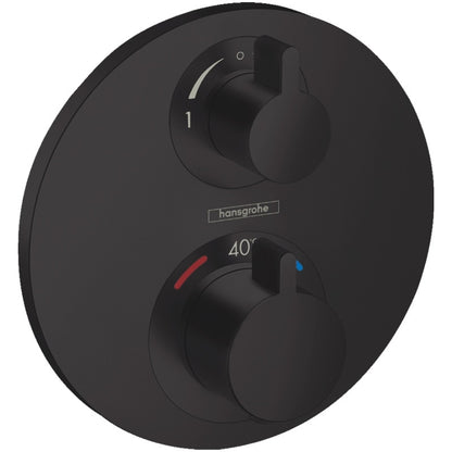 Hansgrohe Ecostat S Baterie cada dus cu termostat, incastrata negru mat