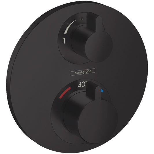 Hansgrohe Ecostat S Baterie cada dus cu termostat, incastrata negru mat