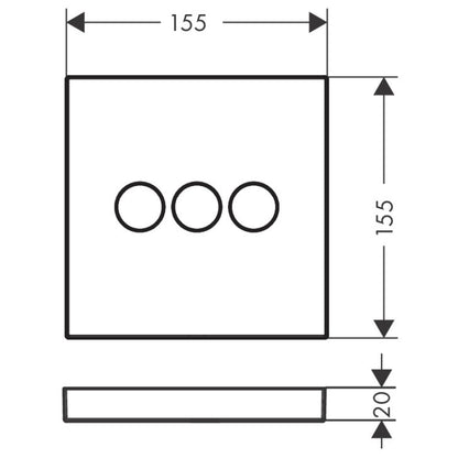 Hansgrohe ShowerSelect Divertor pentru montaj incastrat, 3 iesiri, negru mat