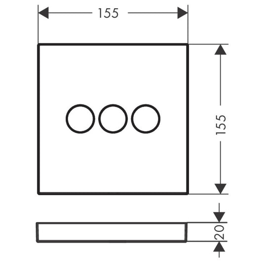 Hansgrohe ShowerSelect Divertor pentru montaj incastrat, 3 iesiri, negru mat