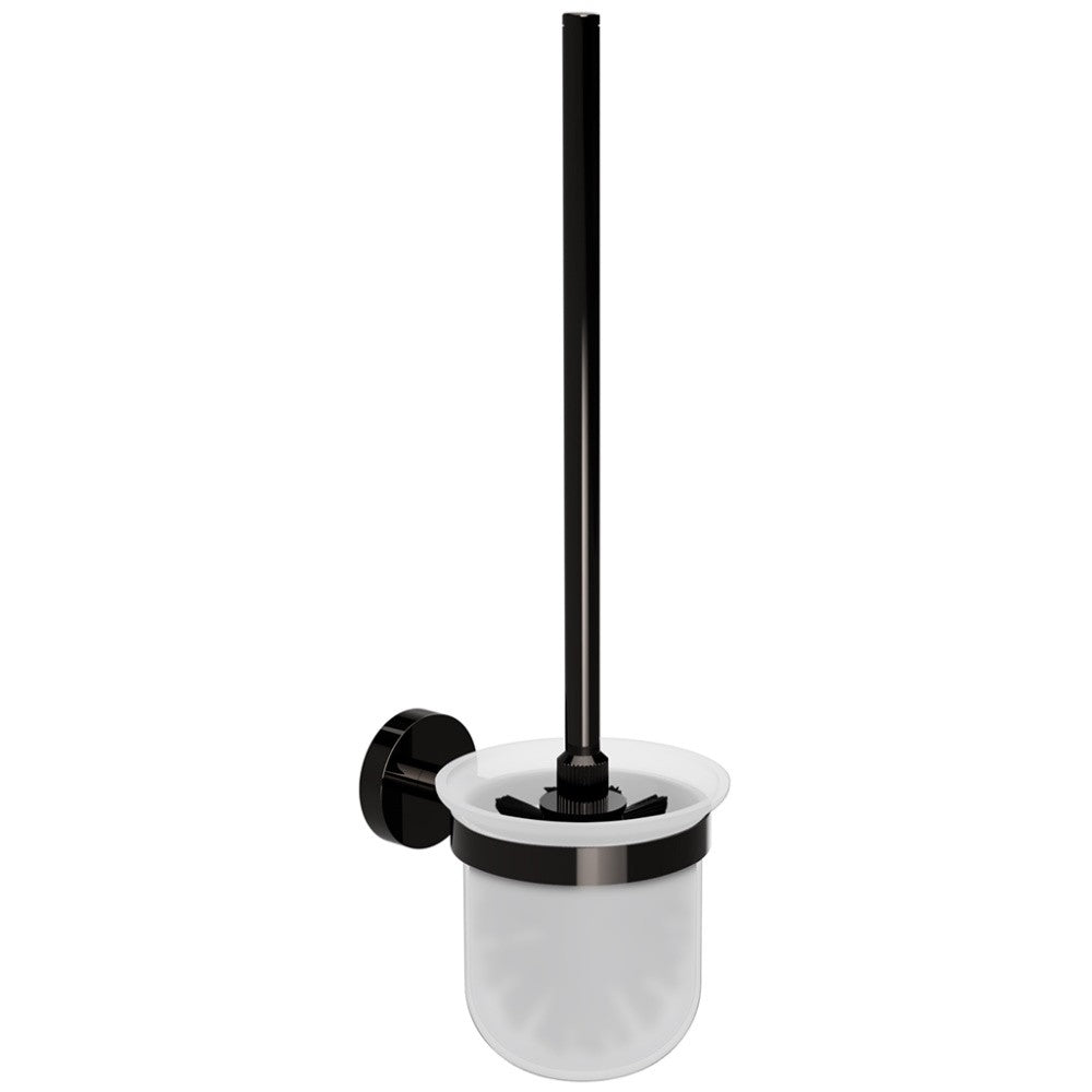 Bemeta Hematit Perie WC cu suport H37 cm negru