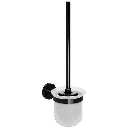 Bemeta Hematit Perie WC cu suport H37 cm negru