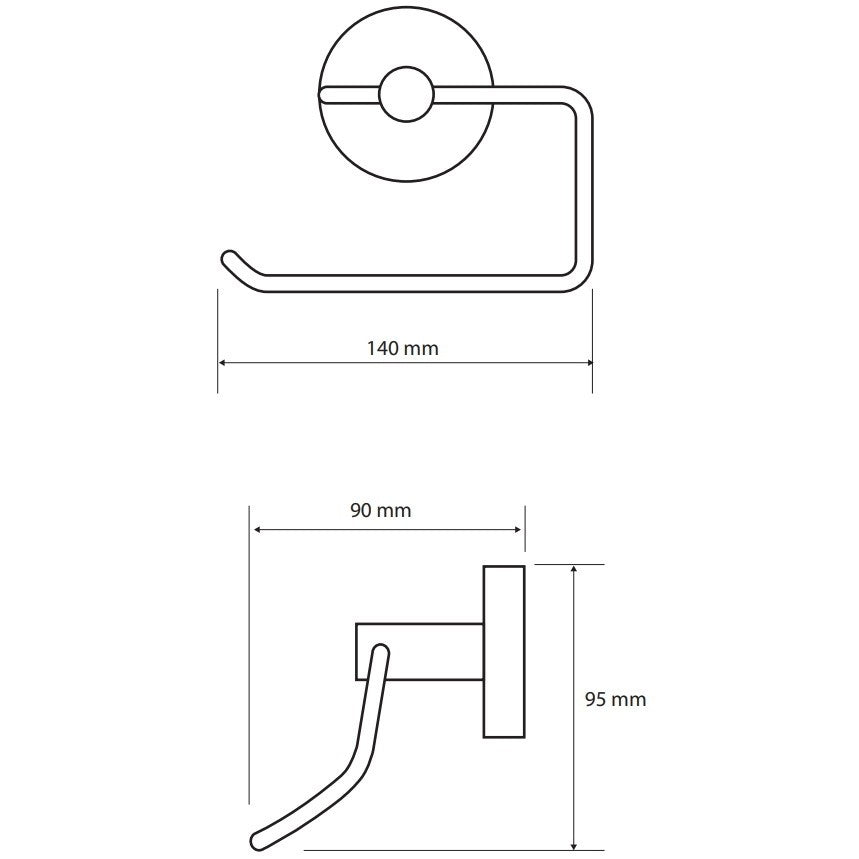 Bemeta Sablo Suport hartie igienica fara aparatoare 14 cm, auriu mat