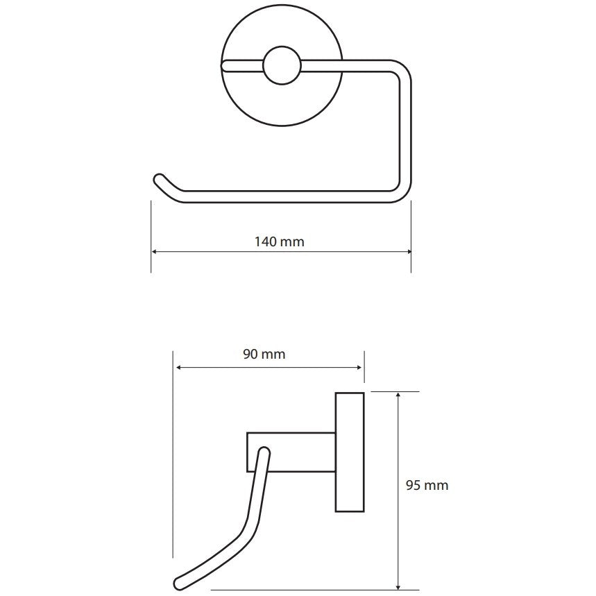 Bemeta Brilo Suport hartie igienica fara aparatoare 14 cm, auriu