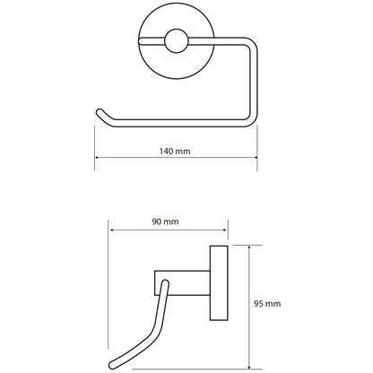 Bemeta Brilo Suport hartie igienica fara aparatoare 14 cm, auriu