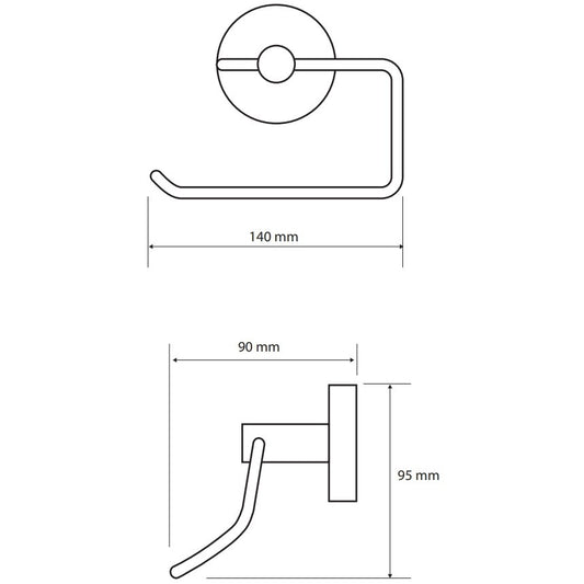 Bemeta Brilo Suport hartie igienica fara aparatoare 14 cm, auriu