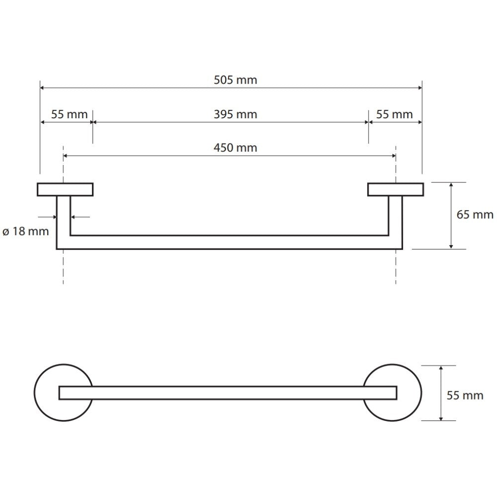 Bemeta Brilo Suport prosop baie tip bara 45 cm, auriu
