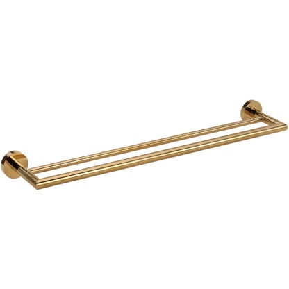 Bemeta Brilo Suport prosop baie tip bara dubla 60 cm, auriu