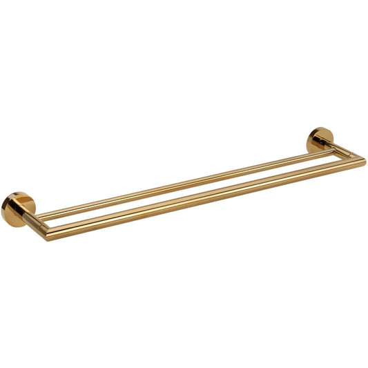 Bemeta Brilo Suport prosop baie tip bara dubla 60 cm, auriu