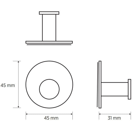 Bemeta Easy Cuier baie rotund, negru