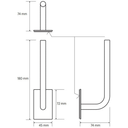 Bemeta Easy Suport rezerva hartie igienica, inox lucios