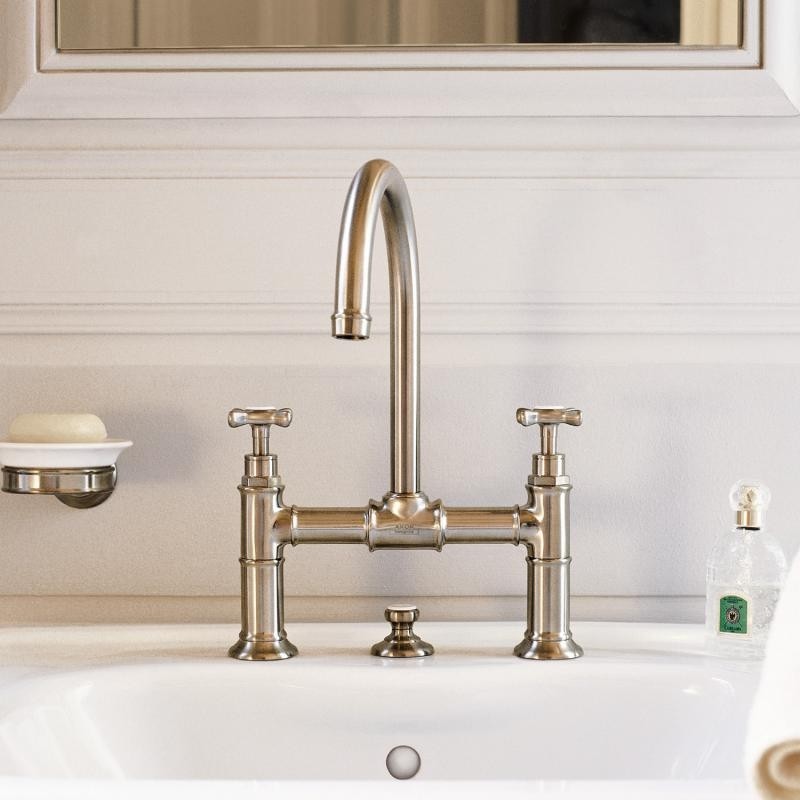Baterie lavoar Hansgrohe Axor Montreux 220, dubla comanda, cu ventil pop-up