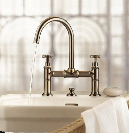 Baterie lavoar Hansgrohe Axor Montreux 220, dubla comanda, cu ventil pop-up