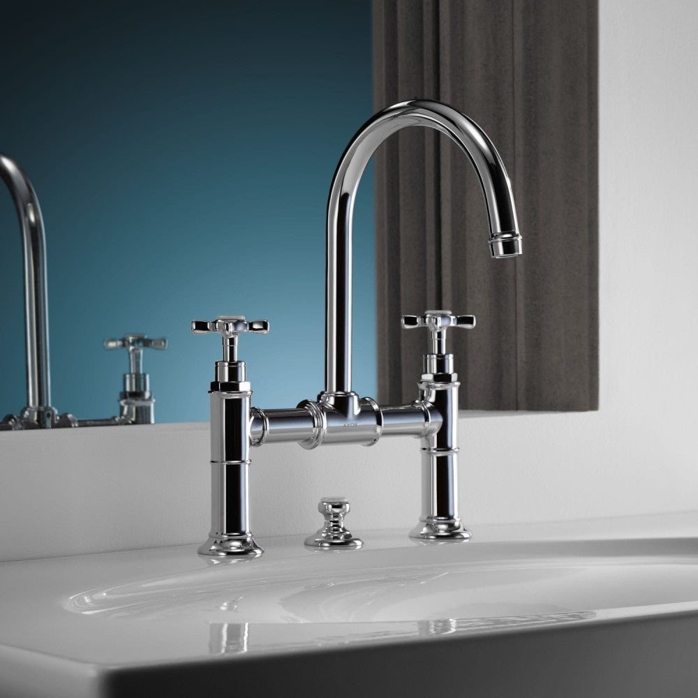 Baterie lavoar Hansgrohe Axor Montreux 220, dubla comanda, cu ventil pop-up