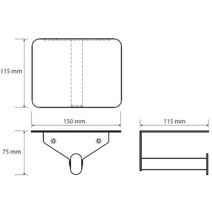 Bemeta Organic Suport hartie igienica cu aparatoare, negru