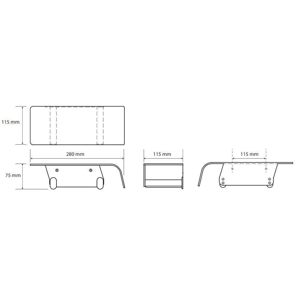 Bemeta Organic Suport dublu hartie igienica cu aparatoare, negru