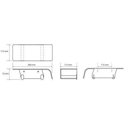 Bemeta Organic Suport dublu hartie igienica cu aparatoare, negru