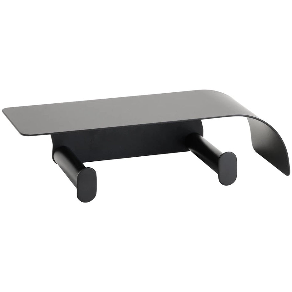 Bemeta Organic Suport dublu hartie igienica cu aparatoare, negru