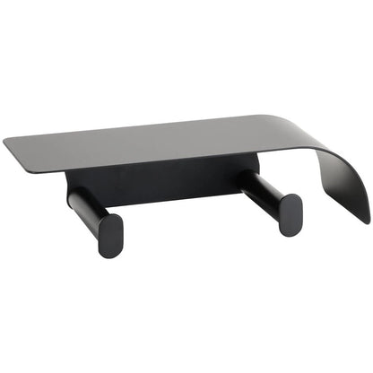 Bemeta Organic Suport dublu hartie igienica cu aparatoare, negru