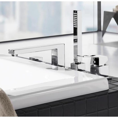Grohe Eurocube Baterie cada dus monocomanda cu set dus, montaj pe cada, crom