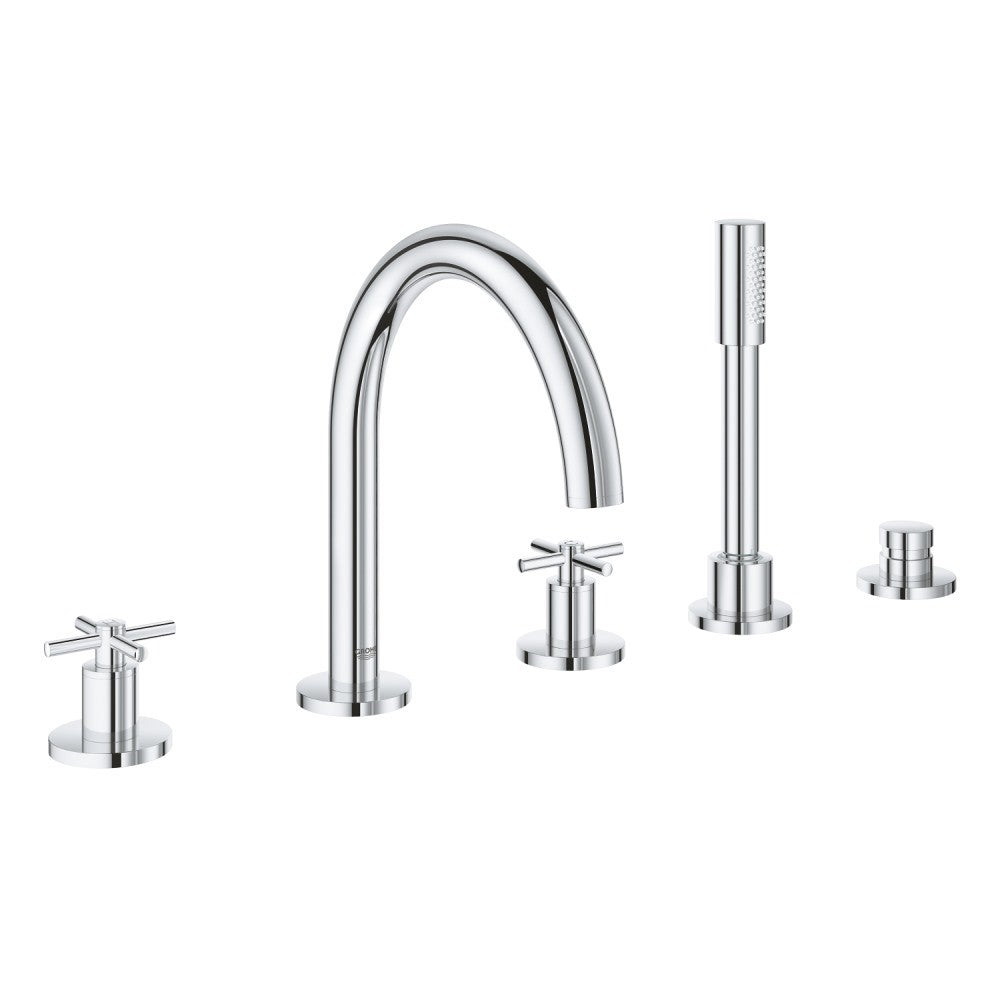 Grohe Atrio Baterie cada dus cu set dus, manere cruce, crom