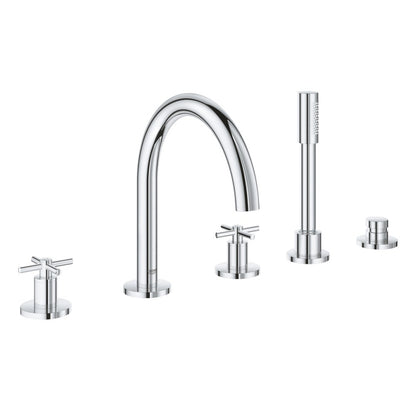 Grohe Atrio Baterie cada dus cu set dus, manere cruce, crom
