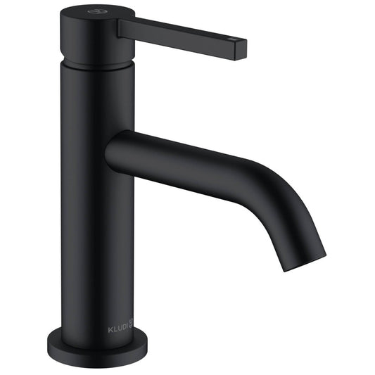 Baterie lavoar neagra mat Kludi Nova Fonte Pura, fara ventil, H18 cm