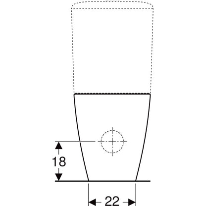 Vas WC pe pardoseala Geberit iCon Square Rimfree 36x64 cm evacuare orizontala