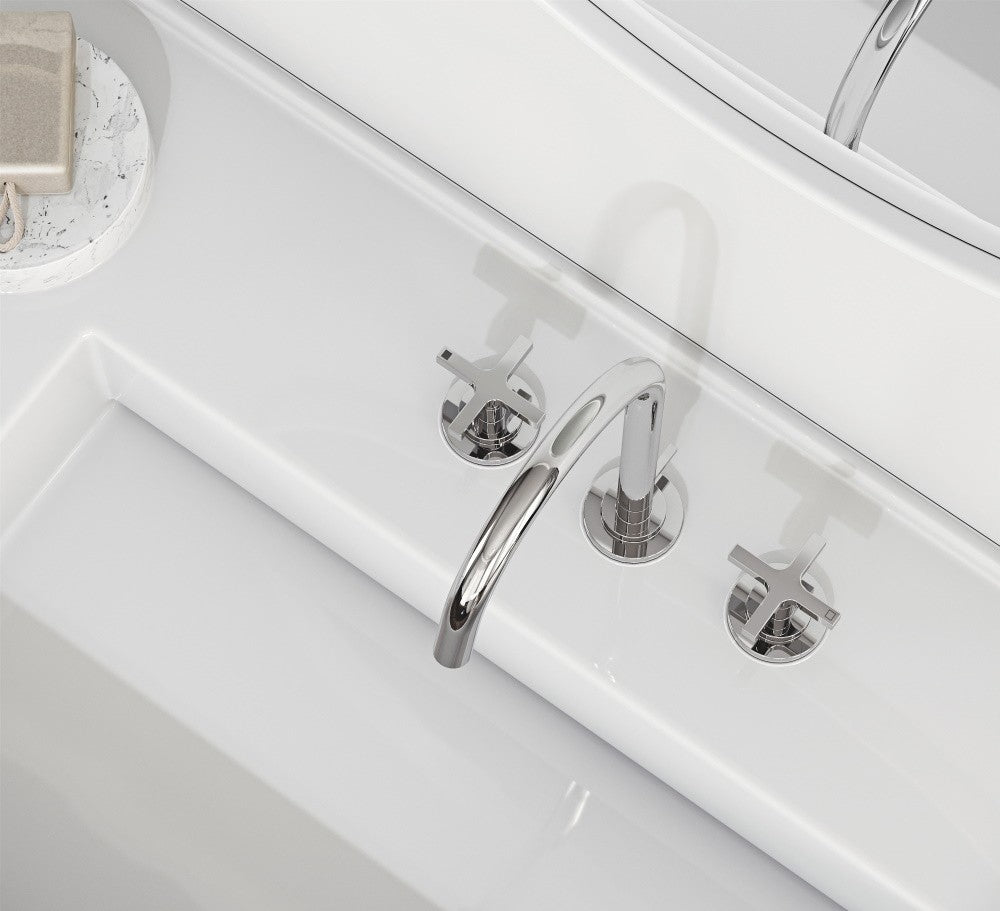 Baterie chiuveta baie Kludi Nova Fonte Classic, dubla comanda, cu 3 gauri, ventil metalic