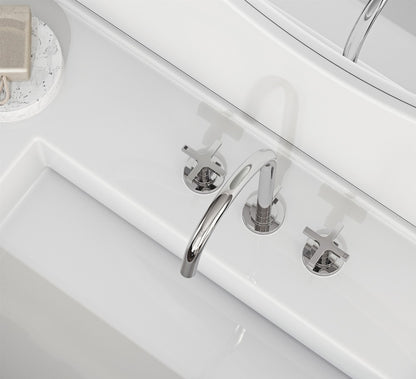 Baterie chiuveta baie Kludi Nova Fonte Classic, dubla comanda, cu 3 gauri, ventil metalic