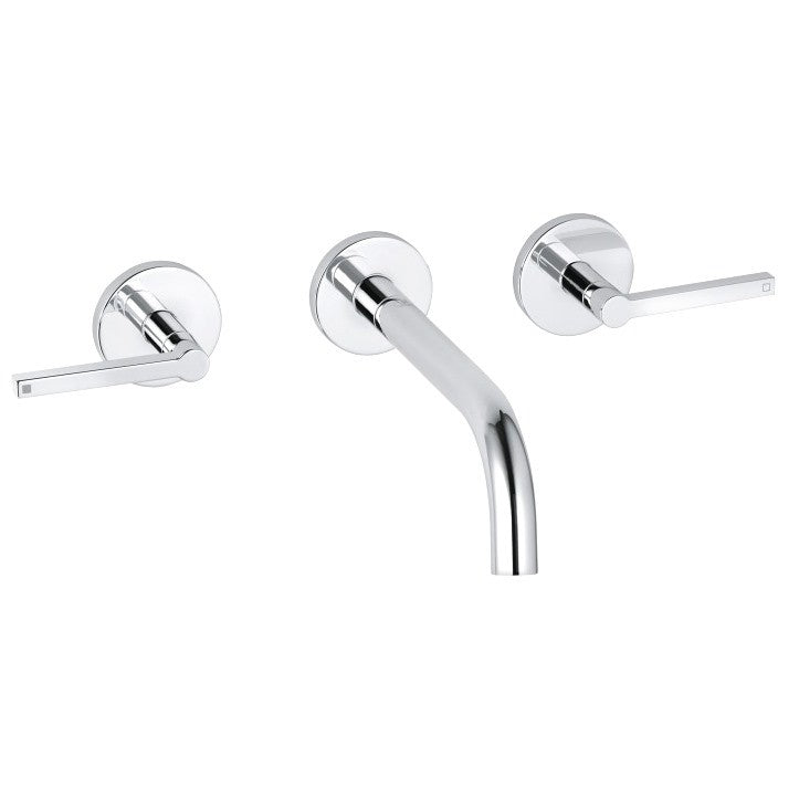 Baterie lavoar incastrata Kludi Nova Fonte Puristic, dubla comanda, pipa 18 cm, set complet