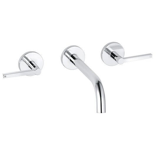 Baterie lavoar incastrata Kludi Nova Fonte Puristic, dubla comanda, pipa 18 cm, set complet