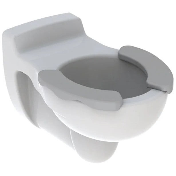 Vas WC pentru copii, suspendat Geberit Bambini 33x54 cm evacuare orizontala, alb/gri