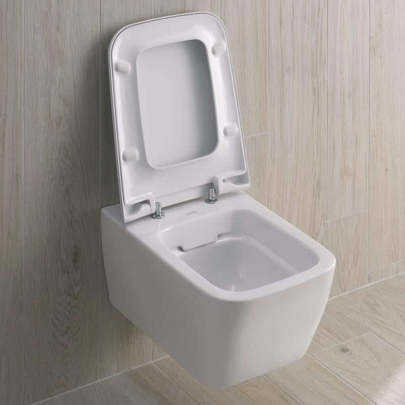 Vas WC suspendat Geberit iCon Square Rimfree 35x54 cm evacuare orizontala