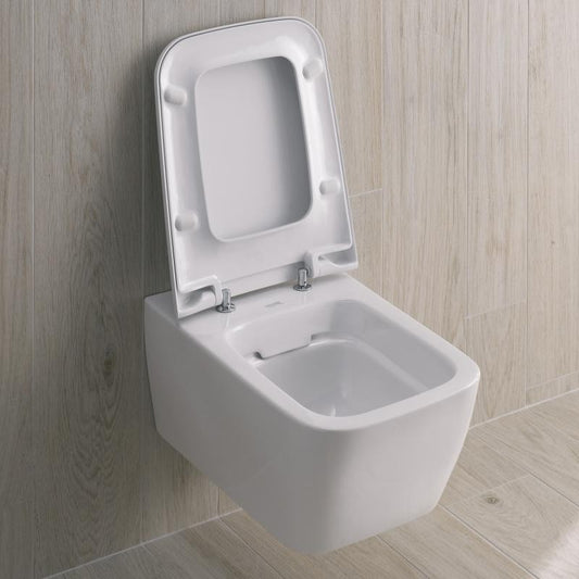Vas WC suspendat Geberit iCon Square Rimfree 35x54 cm evacuare orizontala