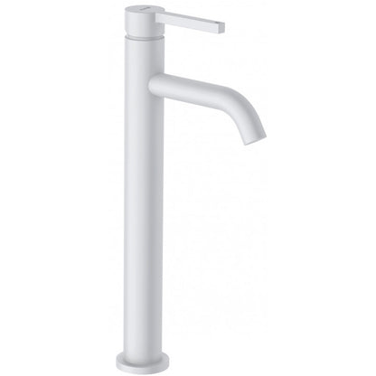 Baterie lavoar pe blat Kludi Nova Fonte, fara ventil, H34 cm alb mat