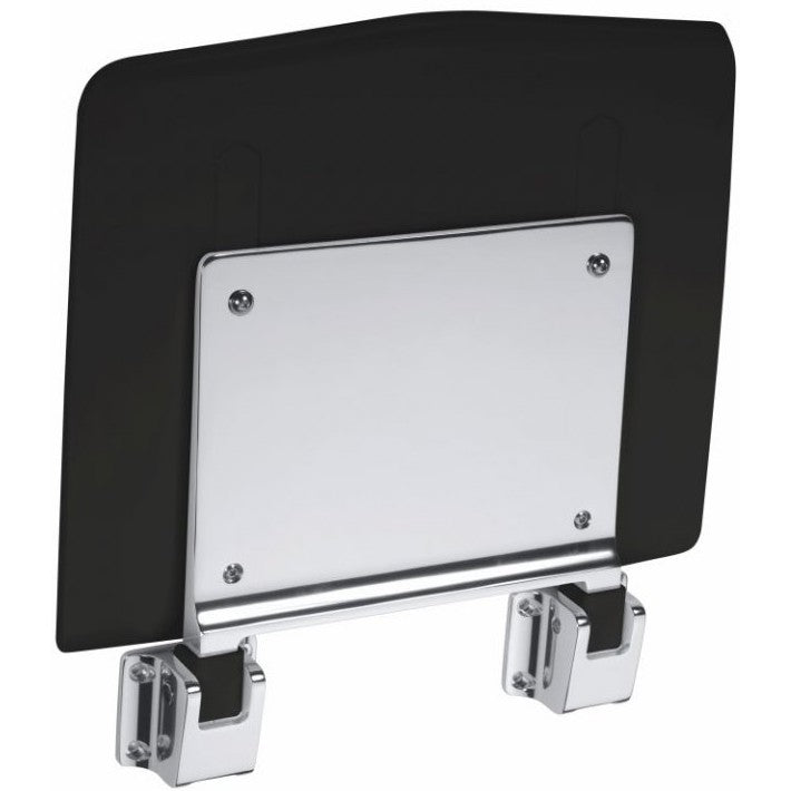 Scaun dus rabatabil dreptunghiular Bemeta , sustinere pe placa, negru