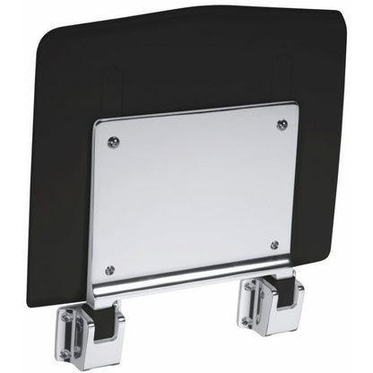 Scaun dus rabatabil dreptunghiular Bemeta , sustinere pe placa, negru