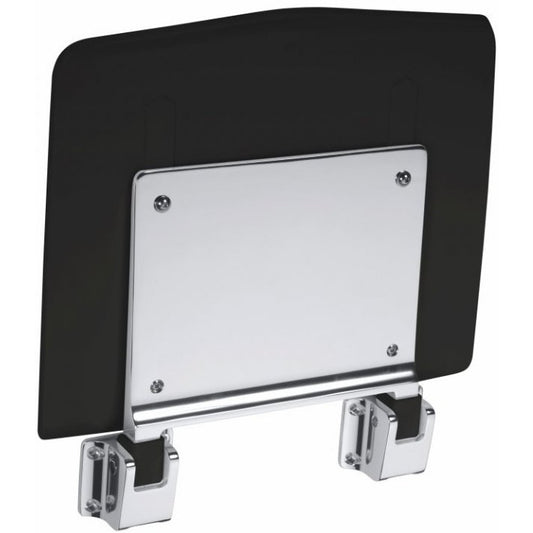 Scaun dus rabatabil dreptunghiular Bemeta , sustinere pe placa, negru