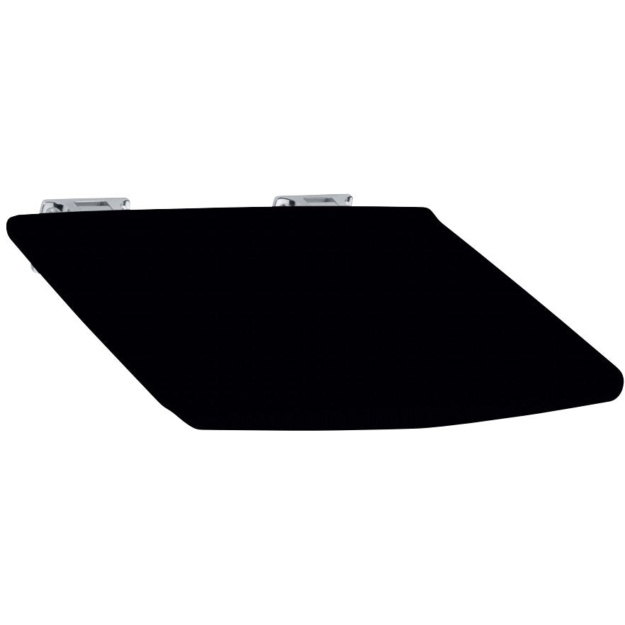 Scaun dus rabatabil dreptunghiular Bemeta , sustinere pe placa, negru