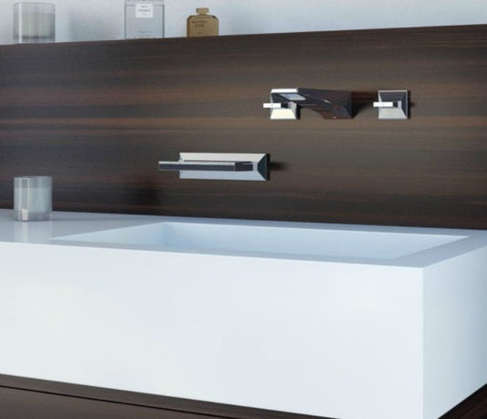 Baterie lavoar perete Grohe Allure Brilliant, dubla comanda, pipa 21 cm
