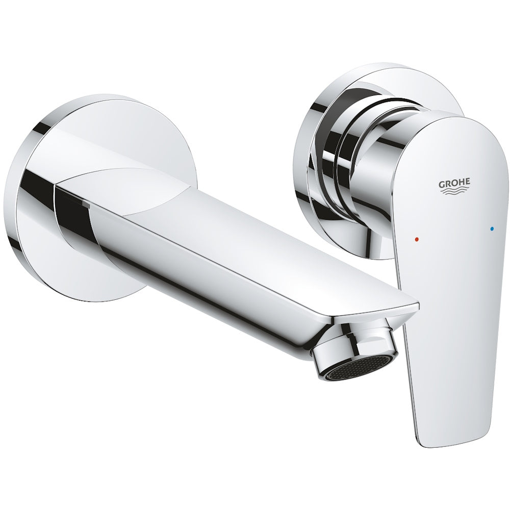 Baterie lavoar incastrata Grohe BauEdge, pipa 18 cm crom, set complet