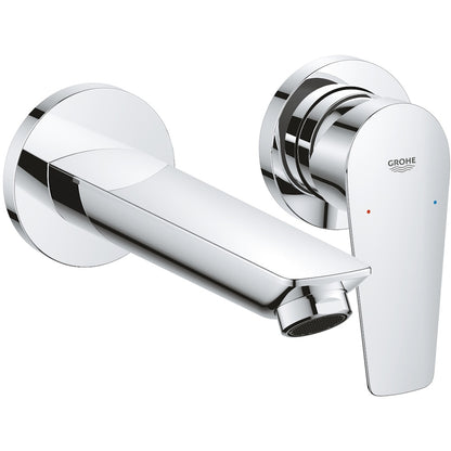 Baterie lavoar incastrata Grohe BauEdge, pipa 18 cm crom, set complet