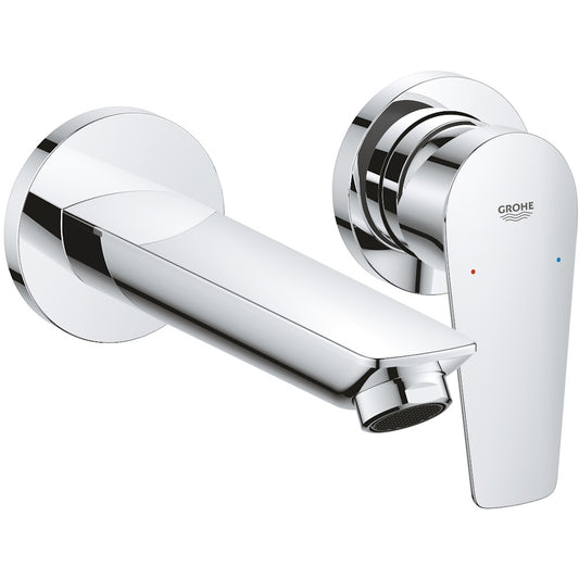 Baterie lavoar incastrata Grohe BauEdge, pipa 18 cm crom, set complet