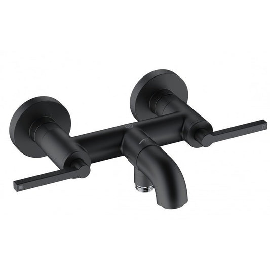 Kludi Nova Fonte Puristic Baterie cada dus dubla comanda, negru mat
