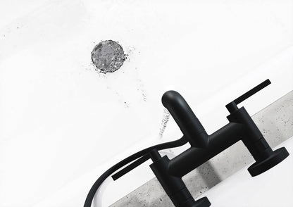Kludi Nova Fonte Puristic Baterie cada dus dubla comanda, negru mat
